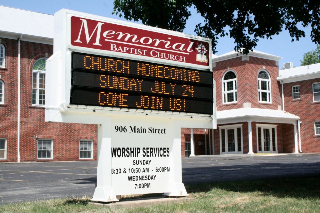 Memorial Baptist Church - Church Signs