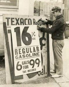 Hand painted to led gas price sign