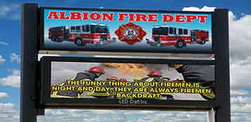 Albon Fire Department LED Sign