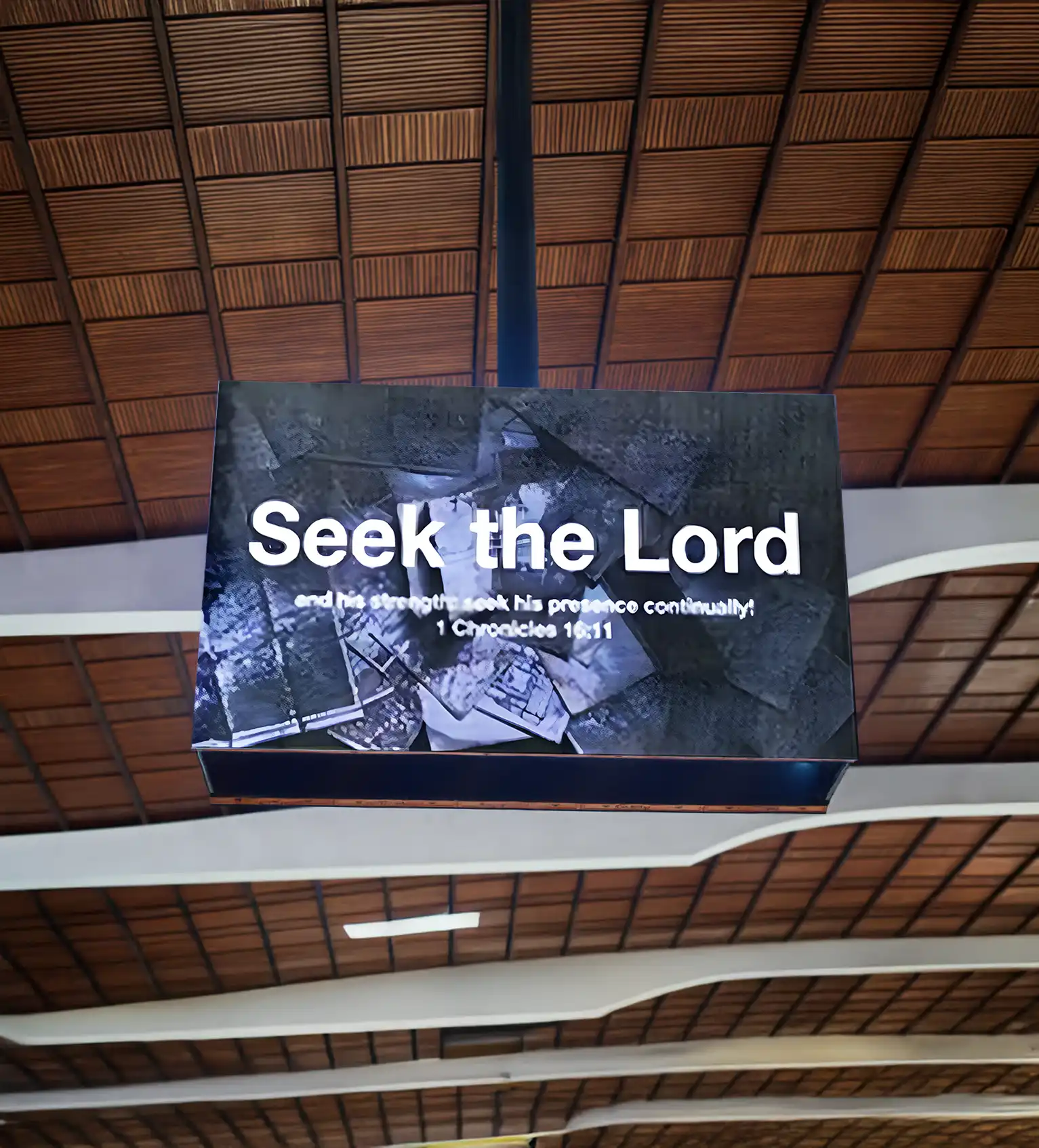 church indoor sign