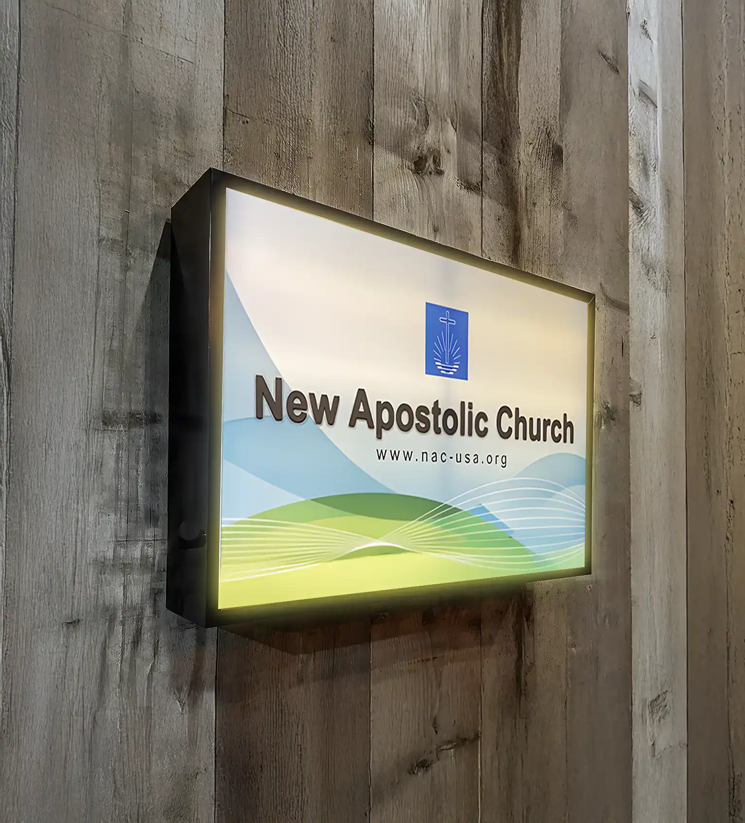 church lightbox sign