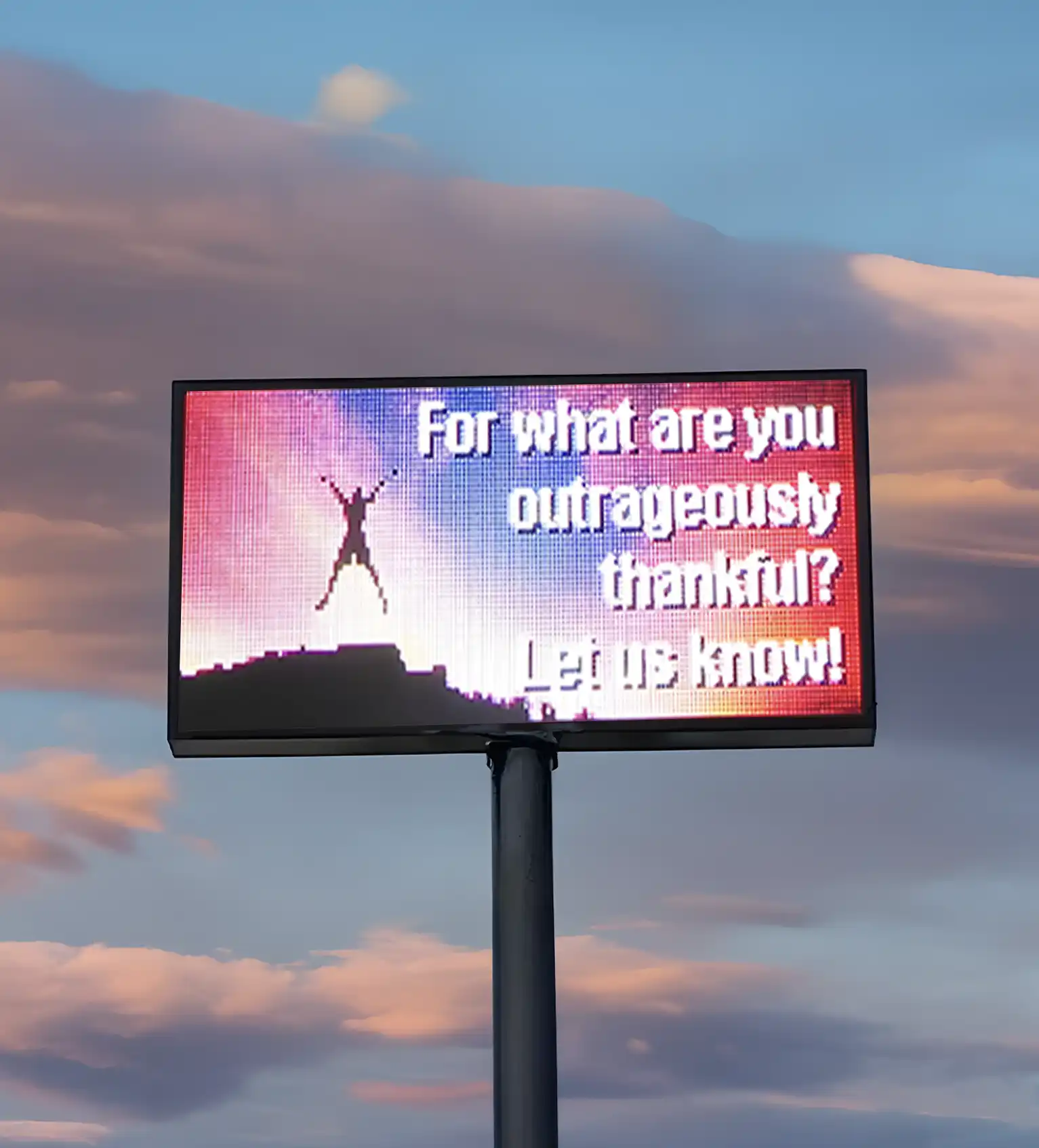 church pole mounted led sign