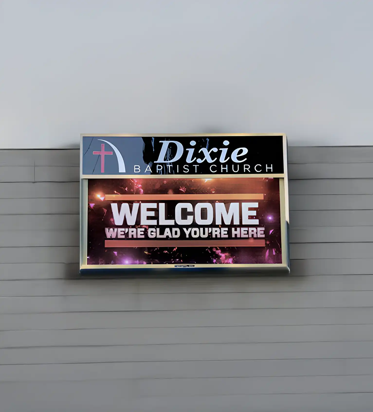 church wall mounted led sign