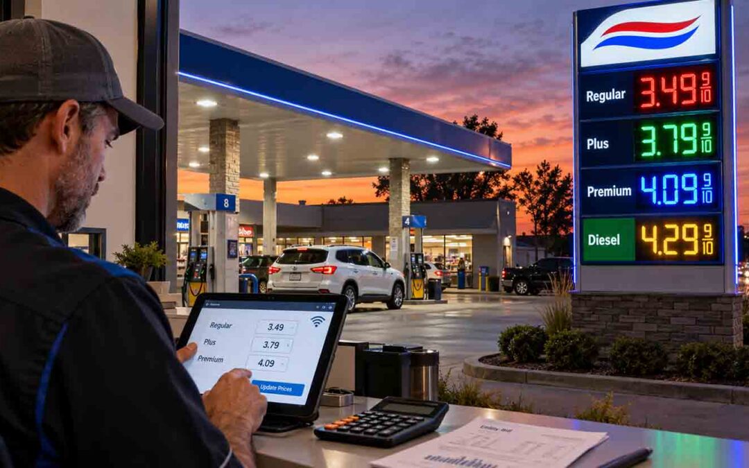 How are Digital Gas Prices Updated, and What Does it Cost to Run the Sign?